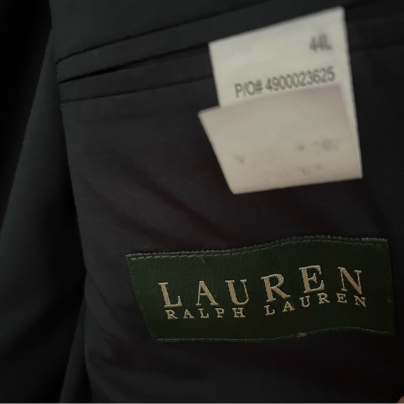 Lauren Ralph Lauren Gold Button Navy Blue Blazer Sz 44L - Picture 3 of 5